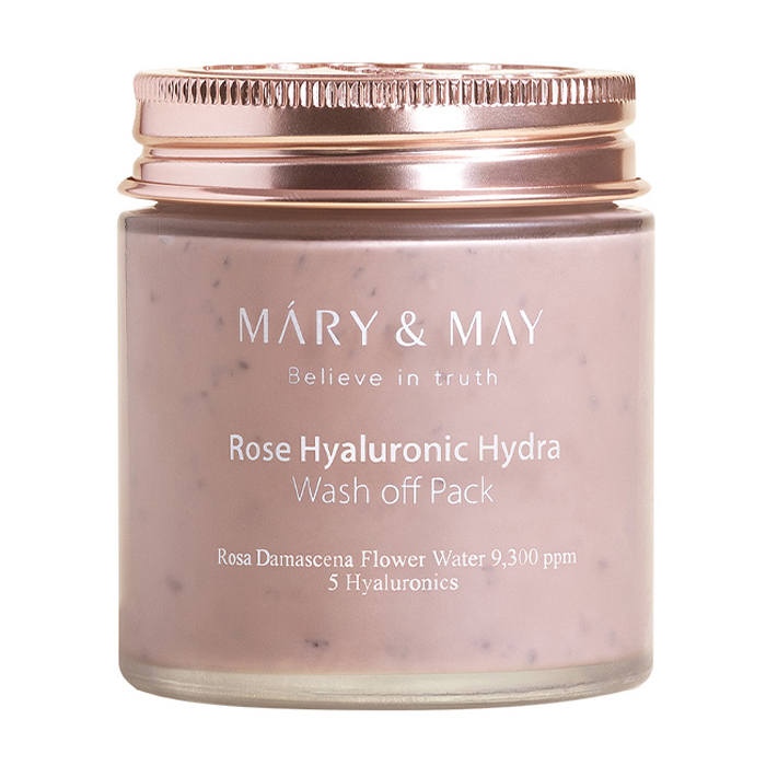 Уцінка! Очищувальна маска для обличчя Mary &amp; May Rose Hyaluronic Hydra Wash Off Pack з екстрактом троянди та гіалуроновою кислотою, 125 г
